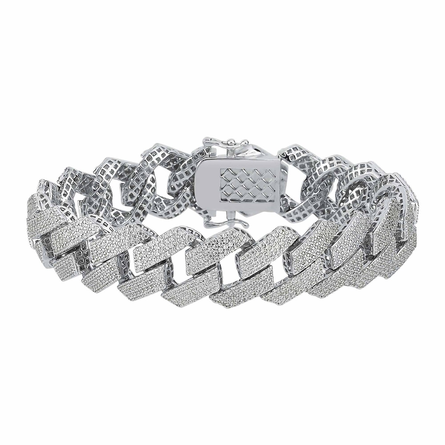 14K WHITE GOLD MIAMI CUBAN BRACELET