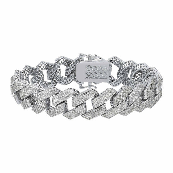 14K WHITE GOLD MIAMI CUBAN BRACELET