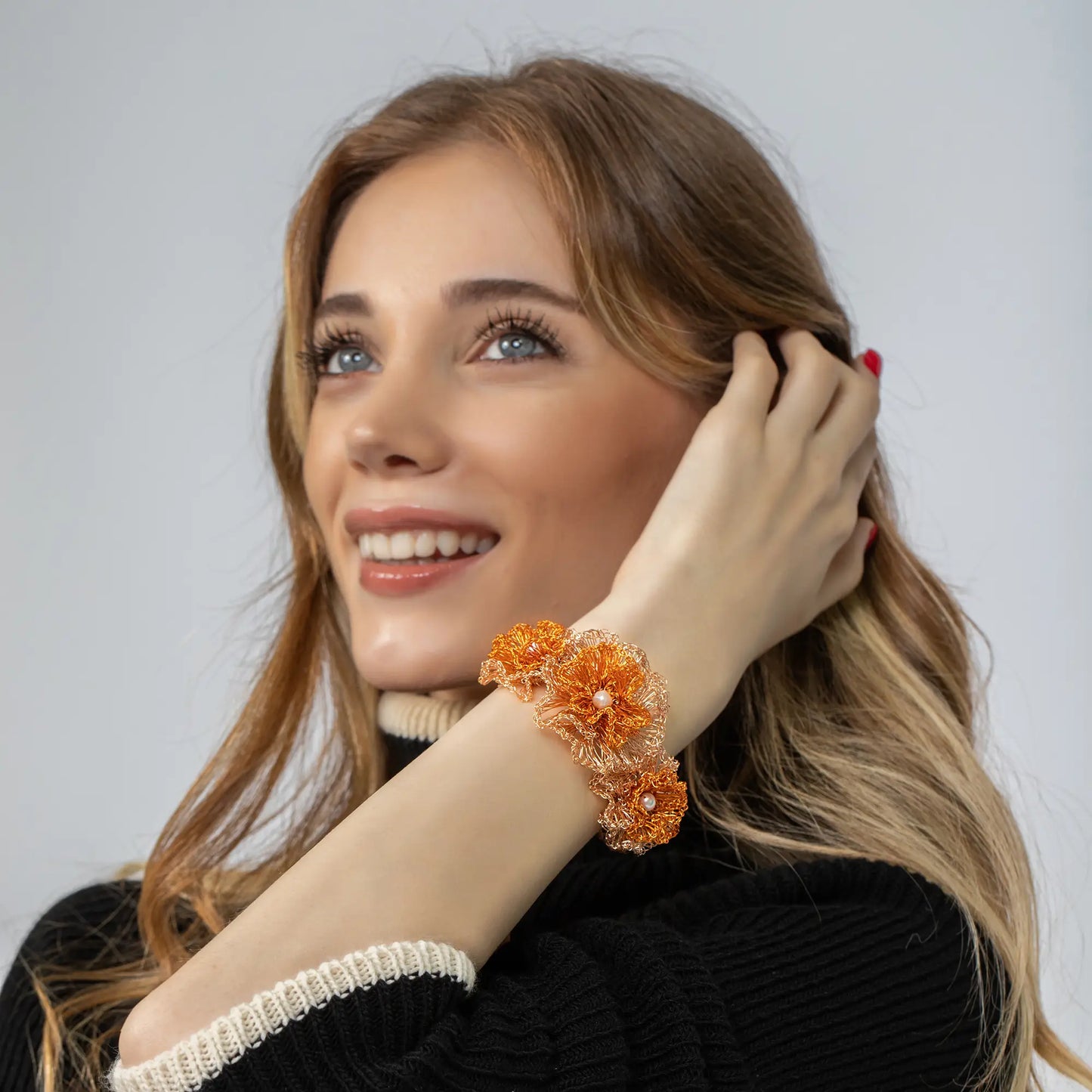 Flower Crochet Bracelet
