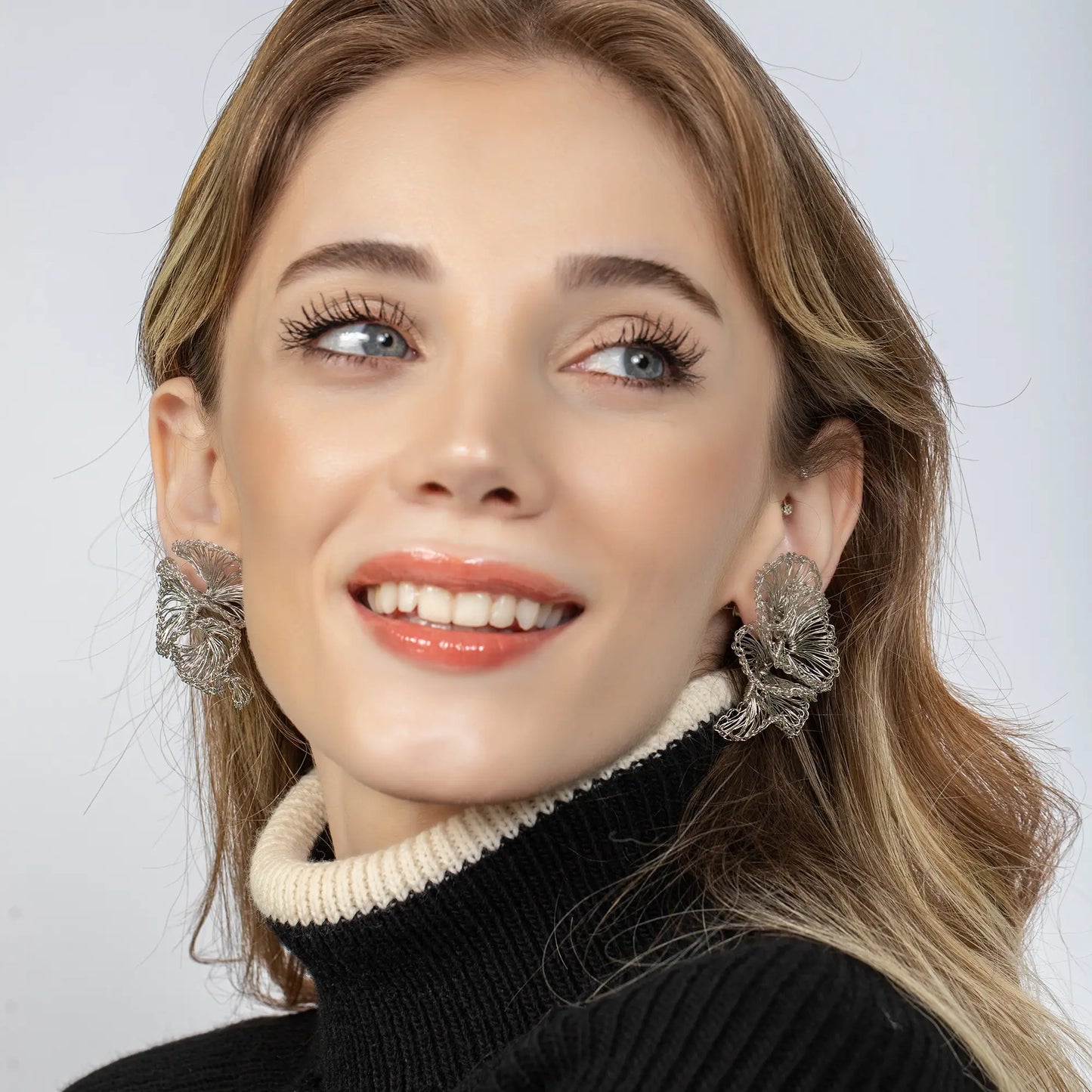 Silver Crochet Earrings
