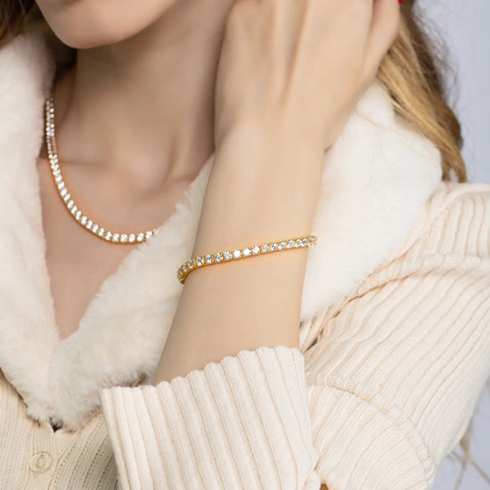 Load image into Gallery viewer, 14K GOLD TENNIS BRACELET
