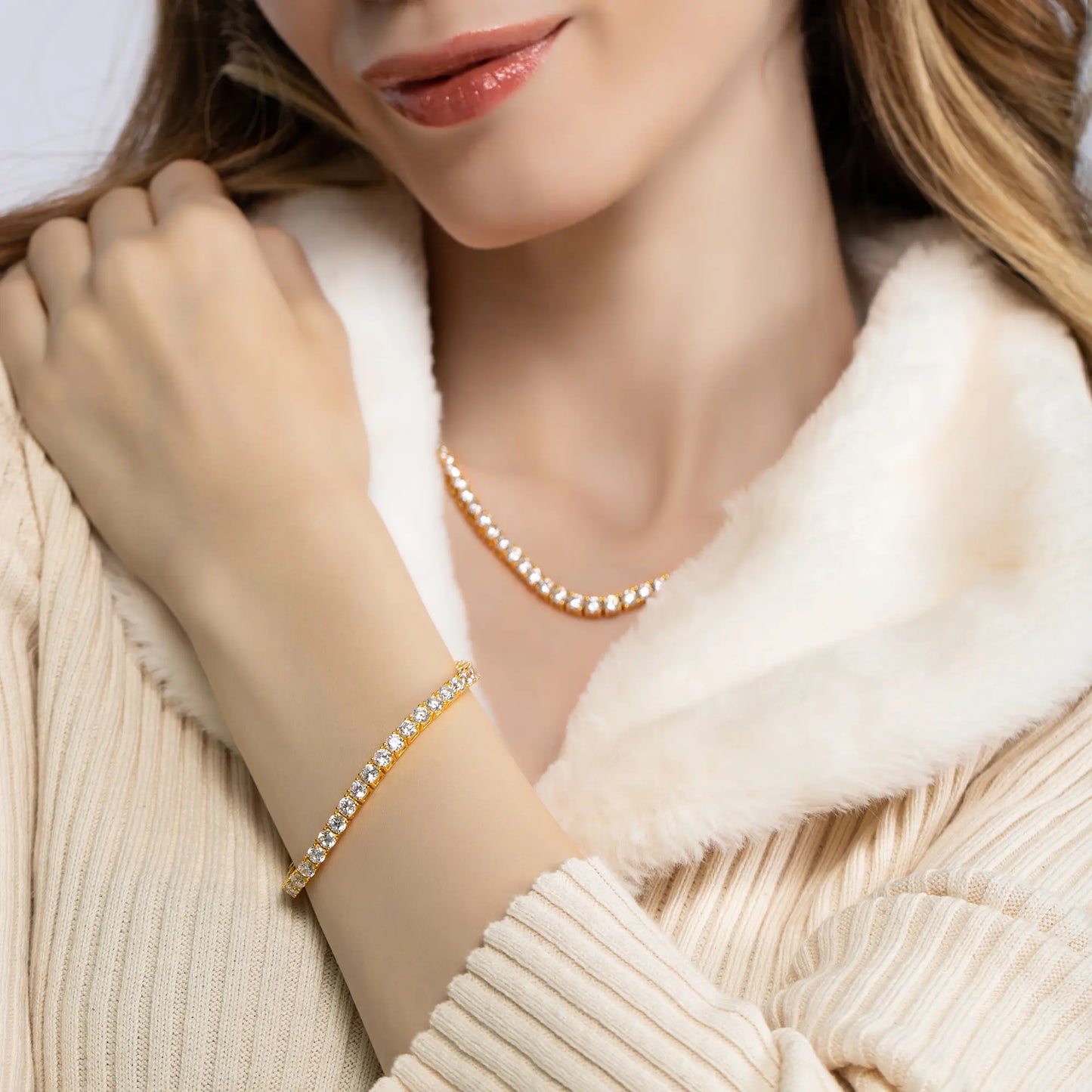 14K GOLD TENNIS BRACELET