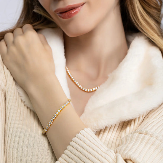 Load image into Gallery viewer, 14K GOLD TENNIS BRACELET

