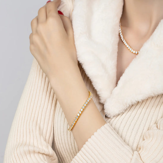14K GOLD TENNIS BRACELET