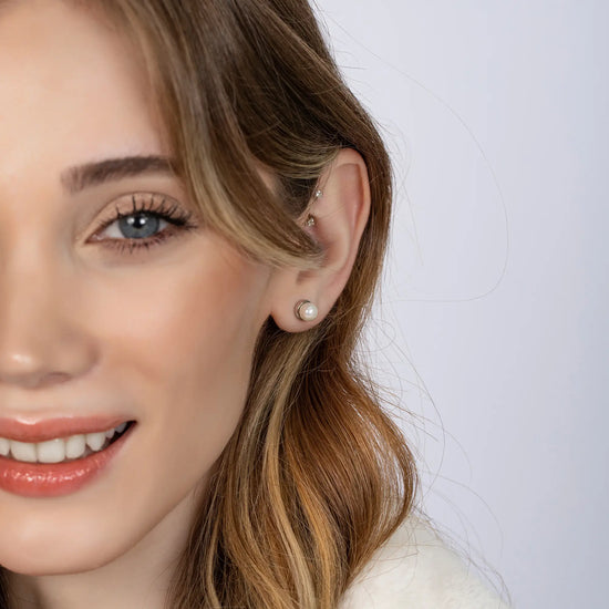 Load image into Gallery viewer, Pearl Stud Earrings

