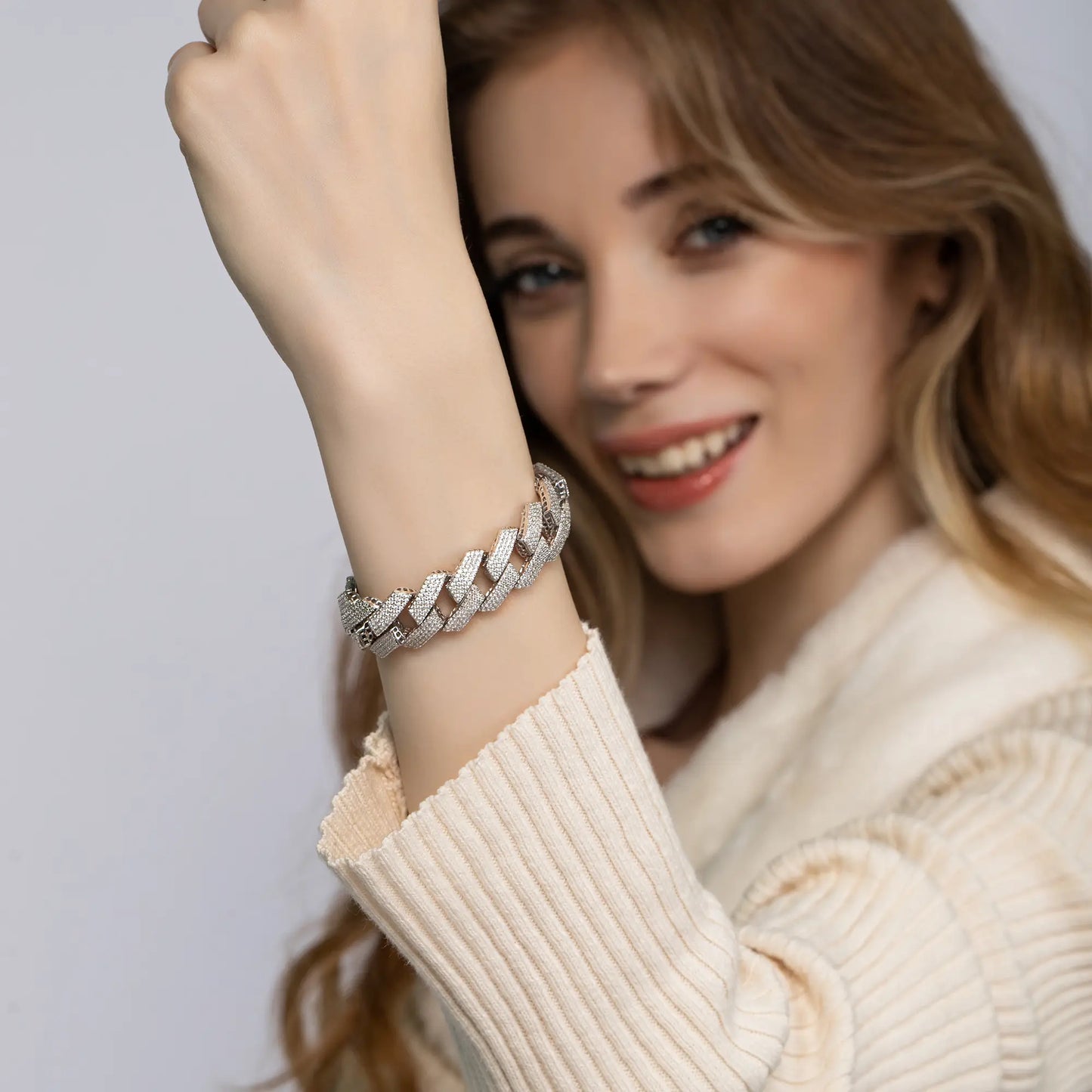 14K WHITE GOLD MIAMI CUBAN BRACELET