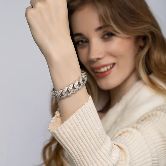 Load image into Gallery viewer, 14K WHITE GOLD MIAMI CUBAN BRACELET
