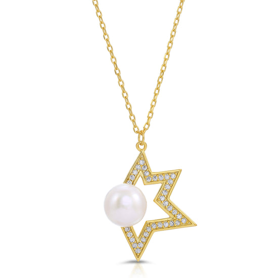 Load image into Gallery viewer, Pearl Star Necklace
