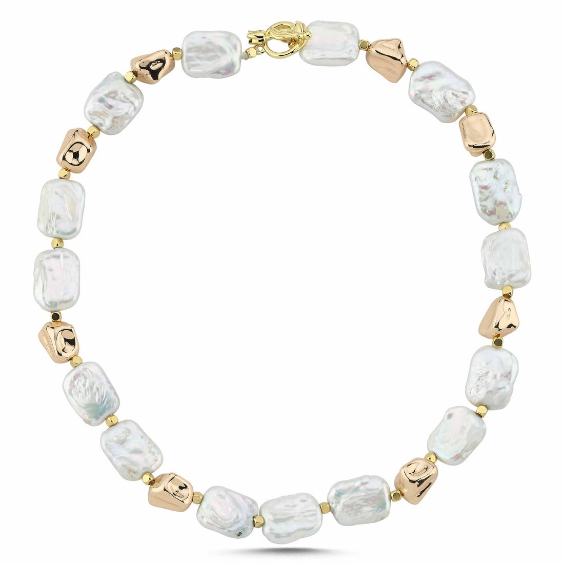 White Gold Chain Gemstone Necklace