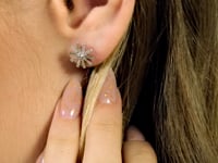 Load and play video in Gallery viewer, snowflake-earrings_silver
