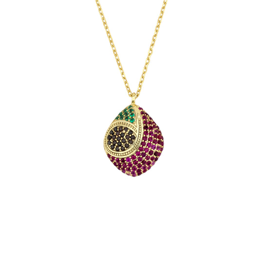 Load image into Gallery viewer, Gold-Chain-Crystal-Necklace_colorful-stone
