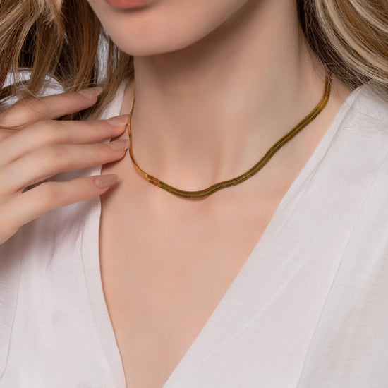 Herringbone-Chain-Necklaces_yellow-gold