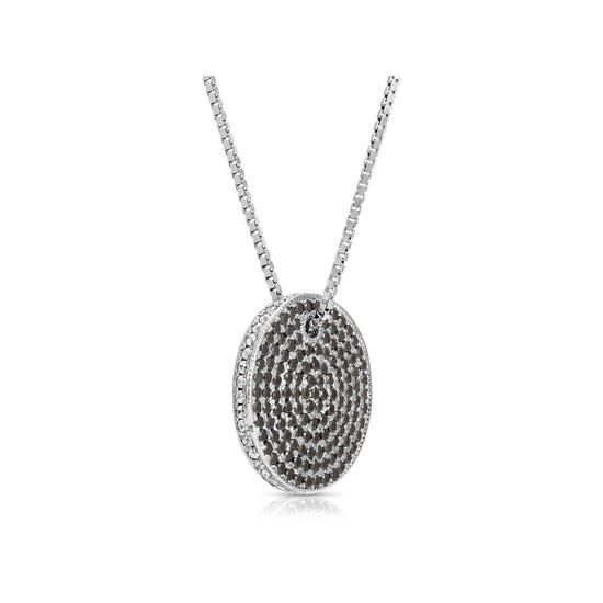 Load image into Gallery viewer, Crystal-Circle-Necklace-for-mom_white-gold
