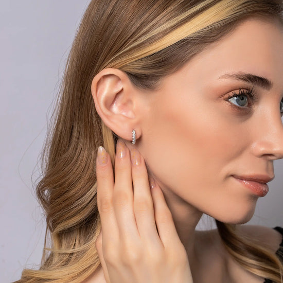 Load image into Gallery viewer, huggie-earrings_white
