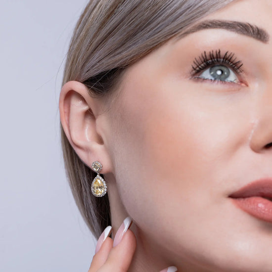 Load image into Gallery viewer, sterling-silver-Earrings-women_yellow
