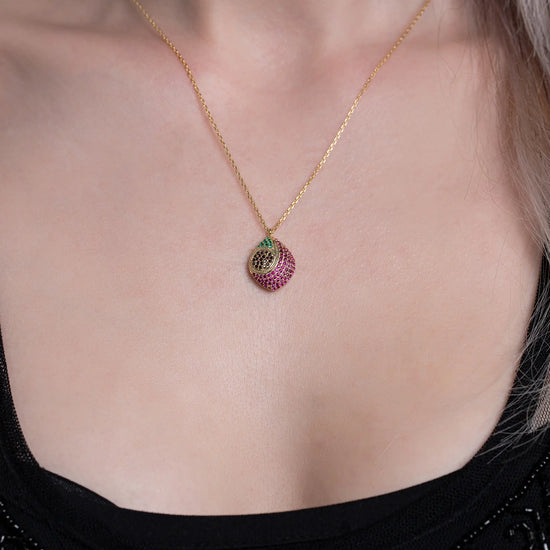 Load image into Gallery viewer, Gold-Chain-Crystal-Necklace_colorful-stone
