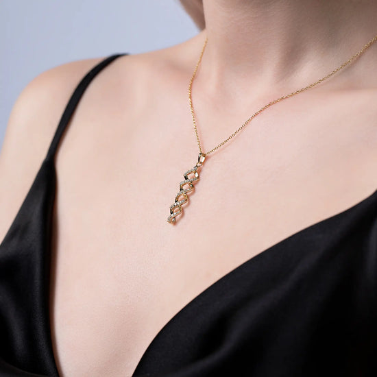 Load image into Gallery viewer, Gold-Spiral-Necklace_yellow
